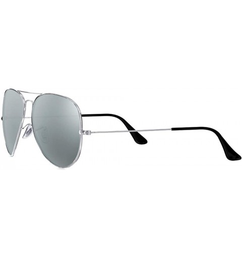 Aviator Classic Aviator Sunglasses for Men Women Polarized Metal Mirror Lens 100% UV Protection - CV18AR4ZWUC $10.06