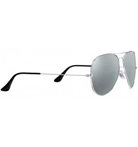 Aviator Classic Aviator Sunglasses for Men Women Polarized Metal Mirror Lens 100% UV Protection - CV18AR4ZWUC $10.06
