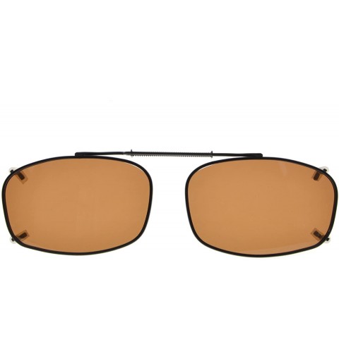 Rectangular Metal Frame Rim Polarized Lens Clip On Sunglasses 5434MM - 3pcs Mix - CL18S30GN8U $14.69
