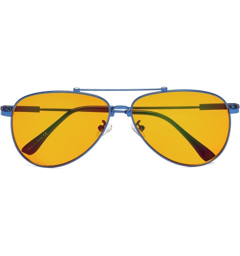 Aviator Sleep Nighttime Digital Eyeglasses - Blue Light Blocking Glasses for Women - Blue - CH18IWQG7Y9 $19.81
