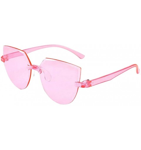 Square Frameless Multilateral Shaped Sunglasses Sunglasses for Women Men Classic Trendy Stylish Sun Glasses - D - CC19062QKET...