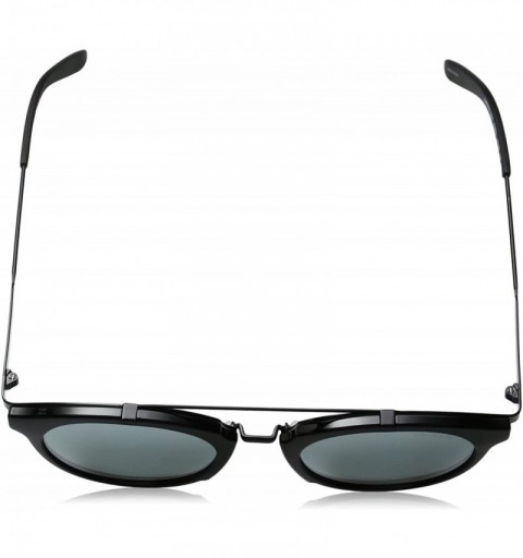 Round Men's CA126/S Round Sunglasses - Shiny Black Gold/Black Mirror - C312LO3OKWH $45.83