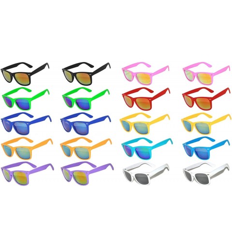 Oval 20 Pieces Per Case Wholesale Lot Sunglasses Colored Frame Full Mirror Lens - .20_pairs_matte_mix - CS18CMNTOCO $70.74