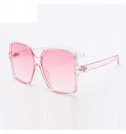 Oversized Sunglasses Women Ocean Candy Ladies Shades New Big Frame Sun Glasses - Champagne Tea - CI18W8G4QHK $12.17