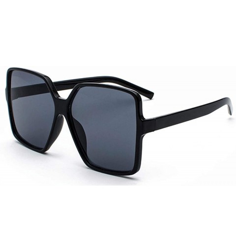 Oversized Sunglasses Women Ocean Candy Ladies Shades New Big Frame Sun Glasses - Champagne Tea - CI18W8G4QHK $12.17