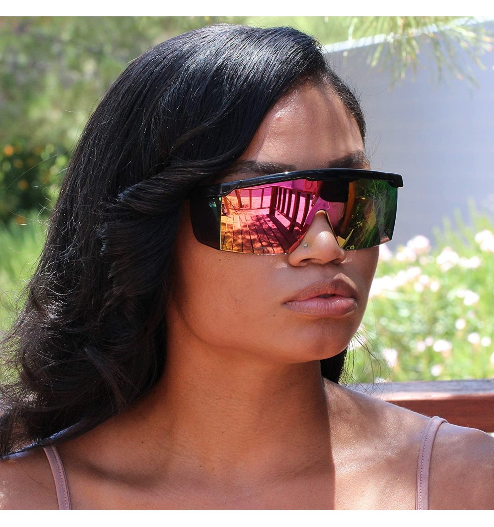 Generic One Piece Shield Wrap Mirror Sunglasses Futuristic Glasses  Multicolor @ Best Price Online | Jumia Egypt