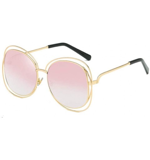 Round Sunglasses Vintage Colored Glasses - Green Pink - CY18WGCK5T6 $32.31