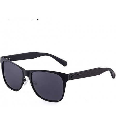 Aviator Men's Retro Metal Frame Driving Polarized Sunglasses Metal Frame Ultra Light 2120 - Black - CB18W8YUIWD $23.06