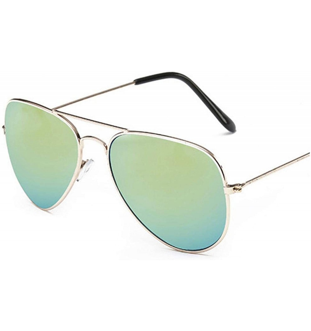 Oversized Aviation Sunglasses Women Brand Designer Mirror Retro Sun Glasses Pilot Vintage Female - Gold Gold - C4198A7RTLG $2...