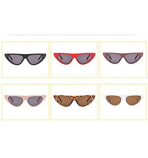 Goggle Vintage Polarized Cat Eye Sunglasses for Women Goggles Plastic Frame Glasses - Dark Red Frame + Gray Lens - CV18S6TM4H...