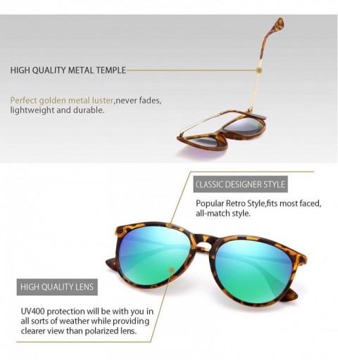 Square Sunglasses for Women Men Polarized uv Protection Fashion Vintage Round Classic Retro Aviator Mirrored Sun glasses - CR...