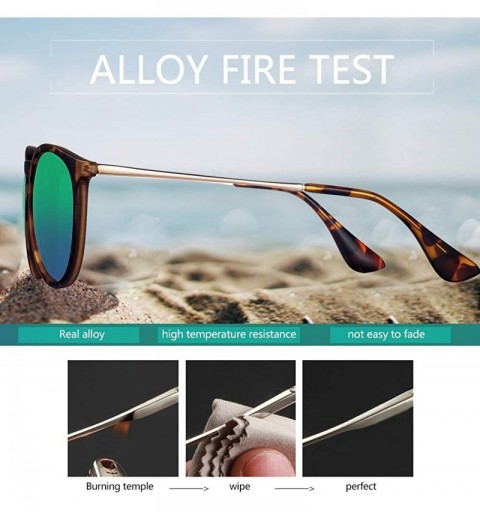 Square Sunglasses for Women Men Polarized uv Protection Fashion Vintage Round Classic Retro Aviator Mirrored Sun glasses - CR...