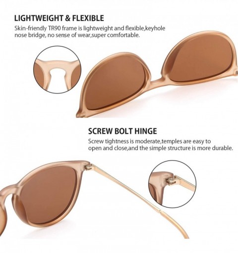 Square Sunglasses for Women Men Polarized uv Protection Fashion Vintage Round Classic Retro Aviator Mirrored Sun glasses - CR...