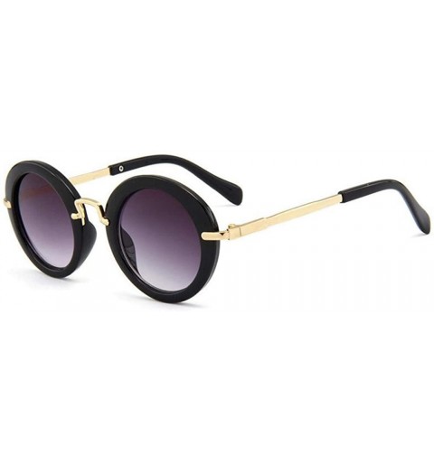 Aviator 2019 Kids Sunglasses Boys Brand Children Round Sun Glasses For Girls Baby Black - Black - CB18XGG0565 $16.79