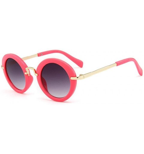 Aviator 2019 Kids Sunglasses Boys Brand Children Round Sun Glasses For Girls Baby Black - Black - CB18XGG0565 $10.16