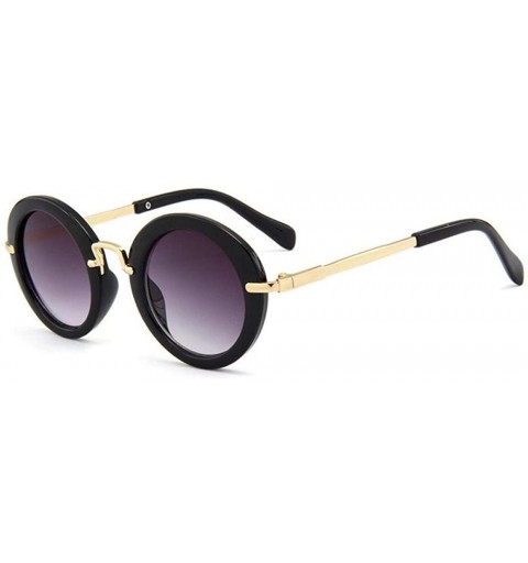 Aviator 2019 Kids Sunglasses Boys Brand Children Round Sun Glasses For Girls Baby Black - Black - CB18XGG0565 $10.16