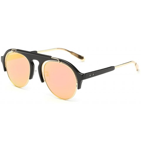 Oversized Fashion Style Womens Sunglasses Frame Visual Lens UV400 Protection - Black/Yellow - CI128ECGCX1 $18.33