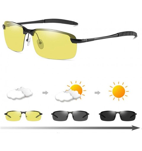 Rimless Photochromic Polarized Sunglasses Men Women Sports Fishing Driver Metal Sunglasses - C5 - CR18QQQLXL8 $21.69