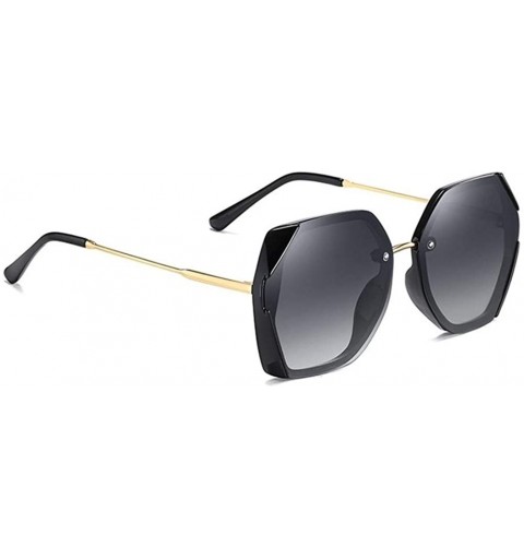 Oversized Women Sunglasses Polarized Oversized Frame Gradient Lens Square Sun Glasses For Female Goggle UV400 - C1black - C61...