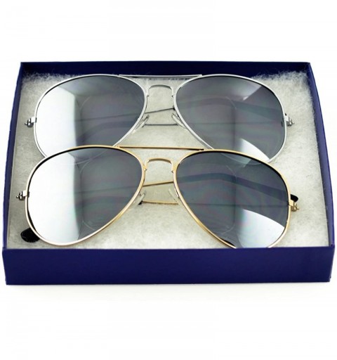 Aviator Classic Mirrored Aviator Sunglasses Gift Set - CH11LJ402NX $11.22