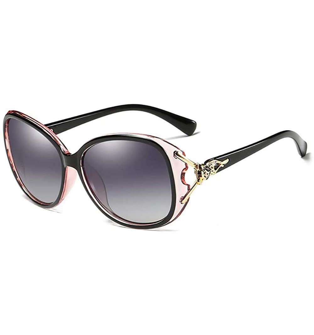 Rimless Women Cat Eye Sunglasses-Polarized Shade Glasses-Vintage Fox Decor Metal Frame - E - CU1905YLYZX $40.34