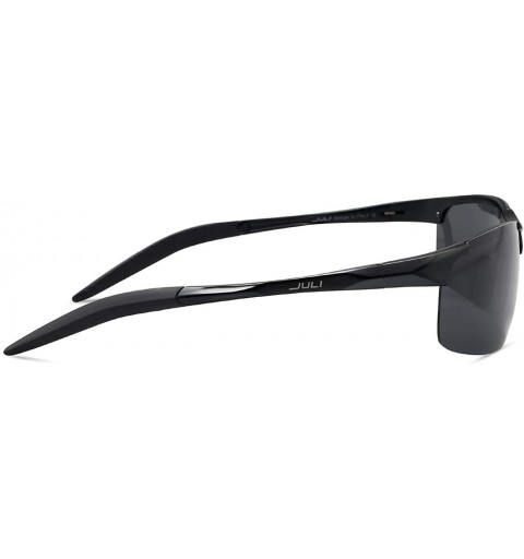 Rimless Polarized Sunglasses for Men Women Driving Fishing Running 8177 - 2 Pack(black+black) - CH192HMAWM3 $22.29