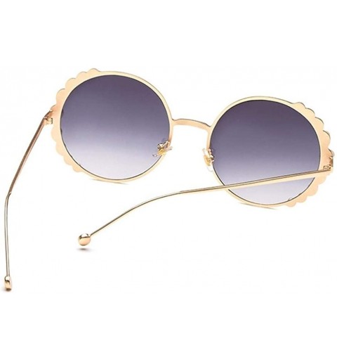 Round Women Round Sunglasses Pearl Sun Glasses Fashion Alloy Frame Eyewear Female Shades UV400 - C3gold Purple - CD199ONMC2O ...