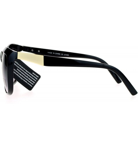 Cat Eye Diva Womens Oversize Cat Eye Butterfly Plastic Sunglasses - Black - CR122KQ8BXL $10.42