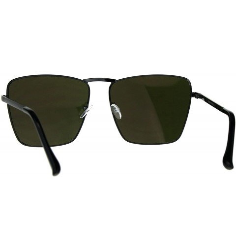 Butterfly Womens Color Mirror Oversize Metal Rim Rectangular Sunglasses - Black Fuchsia - C6180GI06SD $11.73