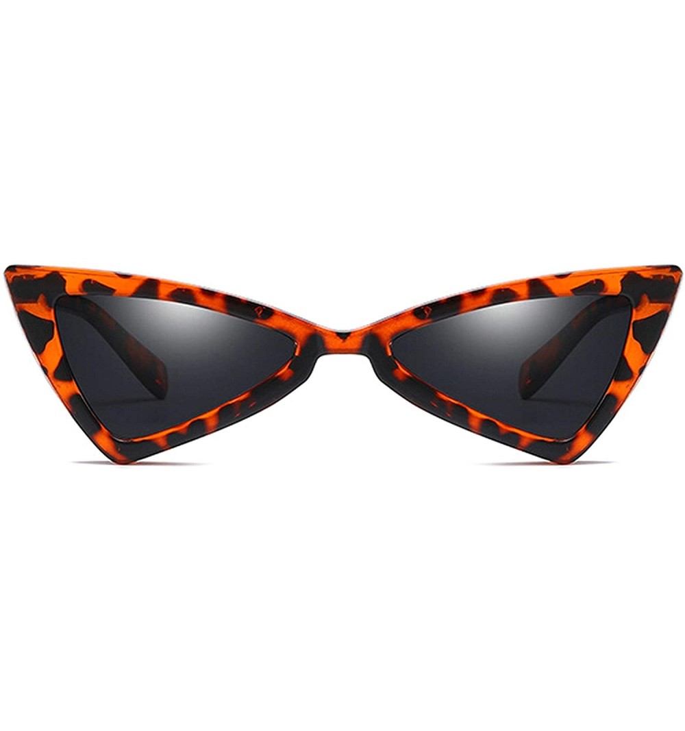 Sport Retro Triangle Sunglasses for women PC AC UV400 Sunglasses - Leopard - C018SZUEORE $31.89