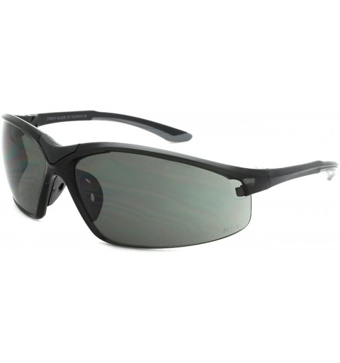 Sport Semi rimless Performance Sunglasses 570070 SD 1 - Clear Matte Black - C212NFITTPC $16.77