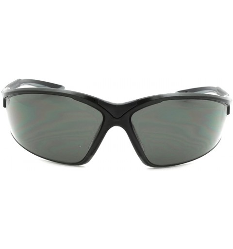 Sport Semi rimless Performance Sunglasses 570070 SD 1 - Clear Matte Black - C212NFITTPC $16.77
