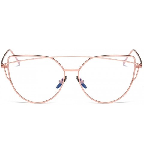 Goggle Glasses for Women Men Irregular Wire Glasses Retro Glasses Eyewear Metal Glasses Goggles - Pink - CE18ONQX7TI $6.87