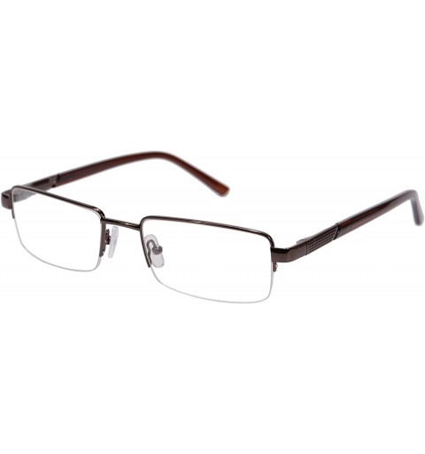 Rectangular Metal Frame Blue Light Blocking Reading Glasses 1.56 Lenses-6334 - CZ17YI8L2WK $29.86