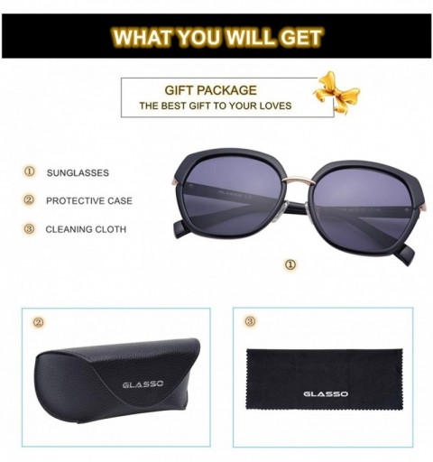 Oversized Vintage Oversized Polarized Sunglasses for Women Fashion Retro Style UV400 Protection - C618W7Y7M80 $13.06