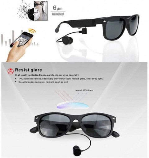 Round Smart sunglass bluetooth stereo headset glasses outdoor Polarized headphones sunglasses Replaceable lens - CQ192E52OET ...
