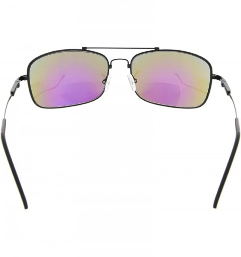 Rectangular Lightweight Flexible Bifocal Sunglasses - Green-mirror - CS18NLI24WM $24.68