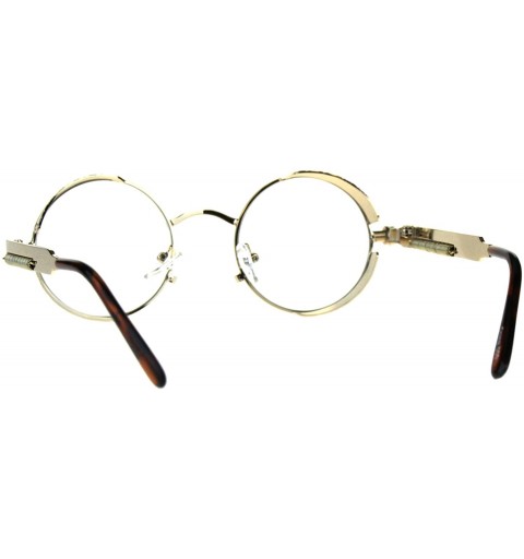Side Cover Clear Lens Glasses Steampunk Fashion Small Round Frame ...