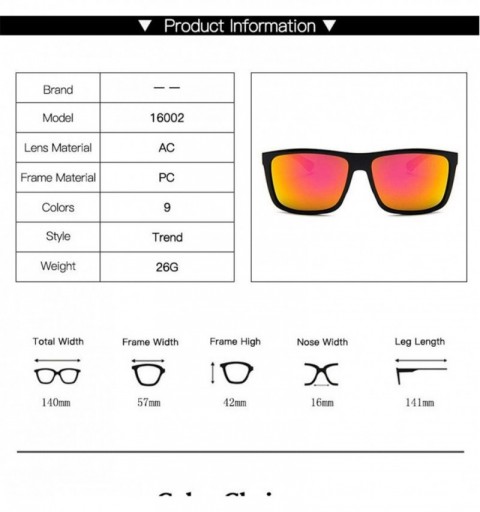Square Fashion Sunglasses Men Square Sun Glasses Protection Shades Oculos Glasses Square C3 - C9194OKI6ED $49.73