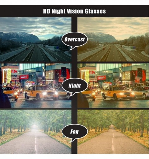 Square Oversized Night-driving Glasses for Women - Polarized Lens Stylish-Safety Nighttime/Rainy/Cloudy - CN1808NOY3N $41.26