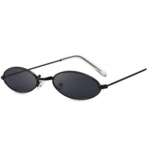 Semi-rimless Fashion Women Sunglasses Famous Oval Sun Glasses Female Metal Round Rays Frames Small Cheap Eyewear - Blackgray ...