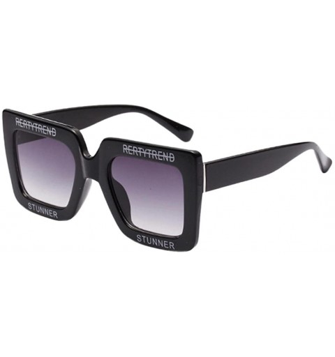 Rimless Womens Sunglasses ?? Vintage Square Frame Shades Sun-Glasses UV400 Protection Glasses - Black - CV18DTU8HXX $8.58