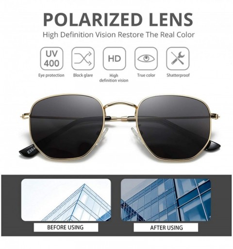Round Classic Polarized Sunglasses Men Shades Women N Retro Sun Glasses StainlSteel Frames PA1279 - C2 Gun Black - CE197Y6ACO...