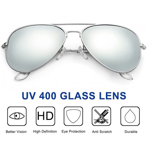 Round Polarized Aviator Sunglasses for Men and Women Metal Classic Mens Sunglasses Driving Sun Glasses - CS18G976DRK $8.81