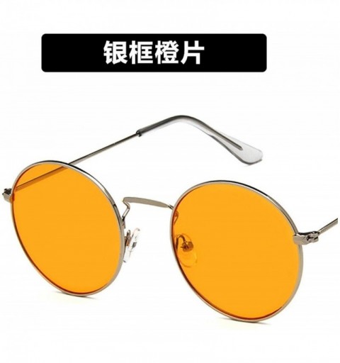 Oversized Street Beat Lady Small Round Sunglasses Men Women Retro Metal Frame Eye Vintage Tiny Female Sun Glasses - 1 - CA198...