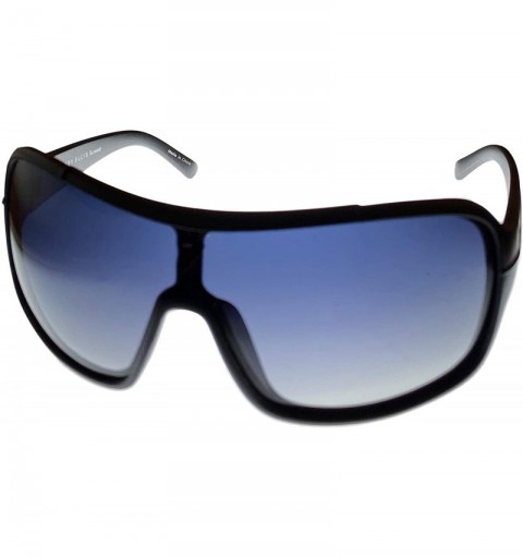 Shield Sunglasses Mens Black Plastic Shield - Smoke Gradient Lens PE11 1 - CK11DX15BLD $23.95