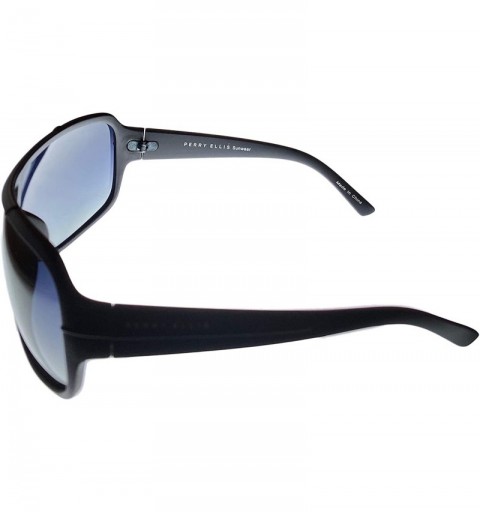 Shield Sunglasses Mens Black Plastic Shield - Smoke Gradient Lens PE11 1 - CK11DX15BLD $23.95
