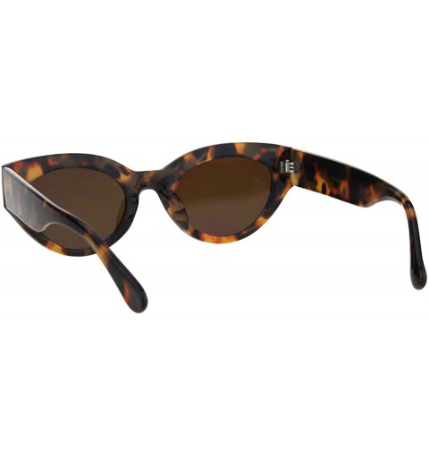 Oval Womens Oval Cateye Sunglasses Chic Stylish Fashion UV 400 Shades - Tortoise (Brown) - C218IDO069L $12.17