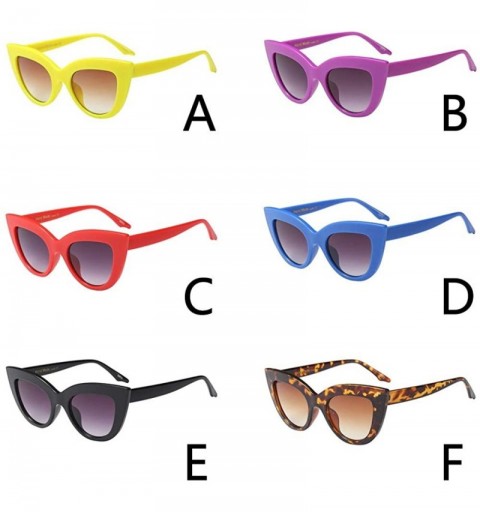 Goggle Fashion Sunglasses Vintage Cat Eye Big Frame Sunglasses Retro Eyewear Ladies Man Fashion Sunglasses - B - CQ18TKUOZ80 ...