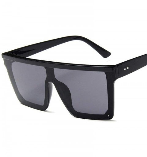 Goggle Flat Top Sunglasses Men Women Er Square Shades Gradient Sun Glasses Cool One Piece UV400 Mirror - C12 - C5198AIZ7U2 $2...